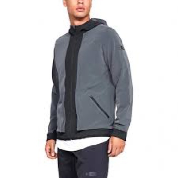 NWT Under Armour Black SC30 (Steph Curry) Woven Hooded Jacket 1317411 Size XL - Picture 1 of 13
